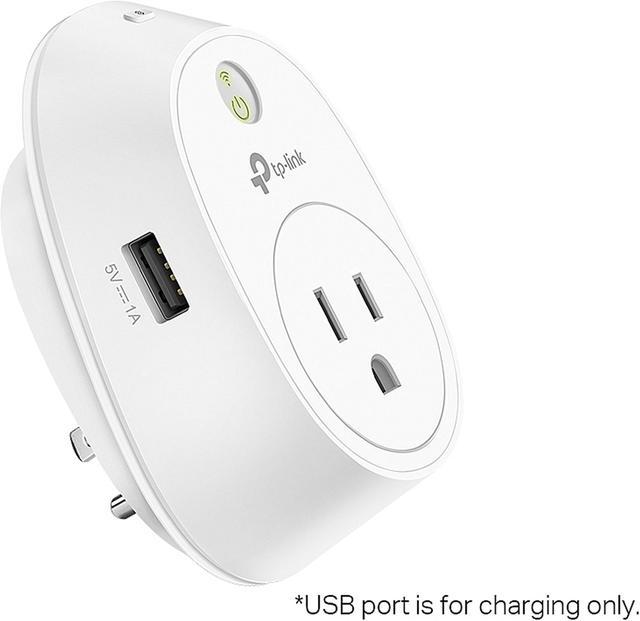 TP-LINK HS110 V2 Smart Plug with USB Charging Port, Wi-Fi Enabled, Control  Your Electronics from Anywhere, Energy Monitoring, Compatible with Google  Home and  Echo Alexa 
